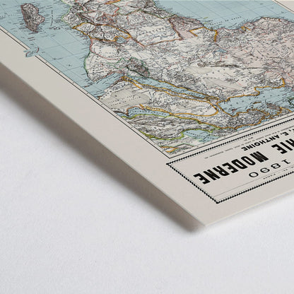 Closeup detail of Detailed map of Africa with geographical features by F Schrader F Prudent E Anthoine from Atlas de geographie moderne