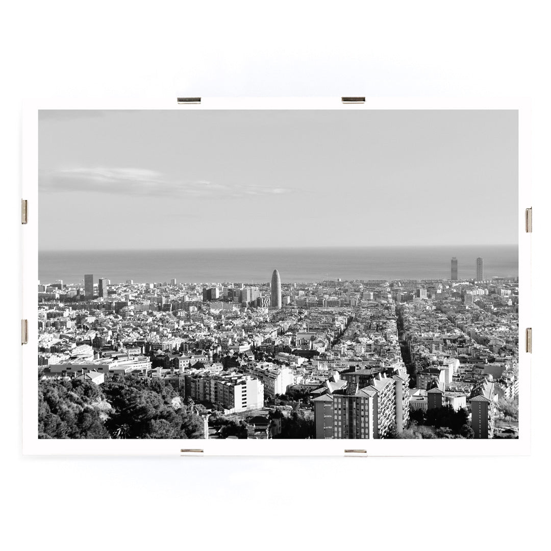 , framed and displayed in modern living room decor