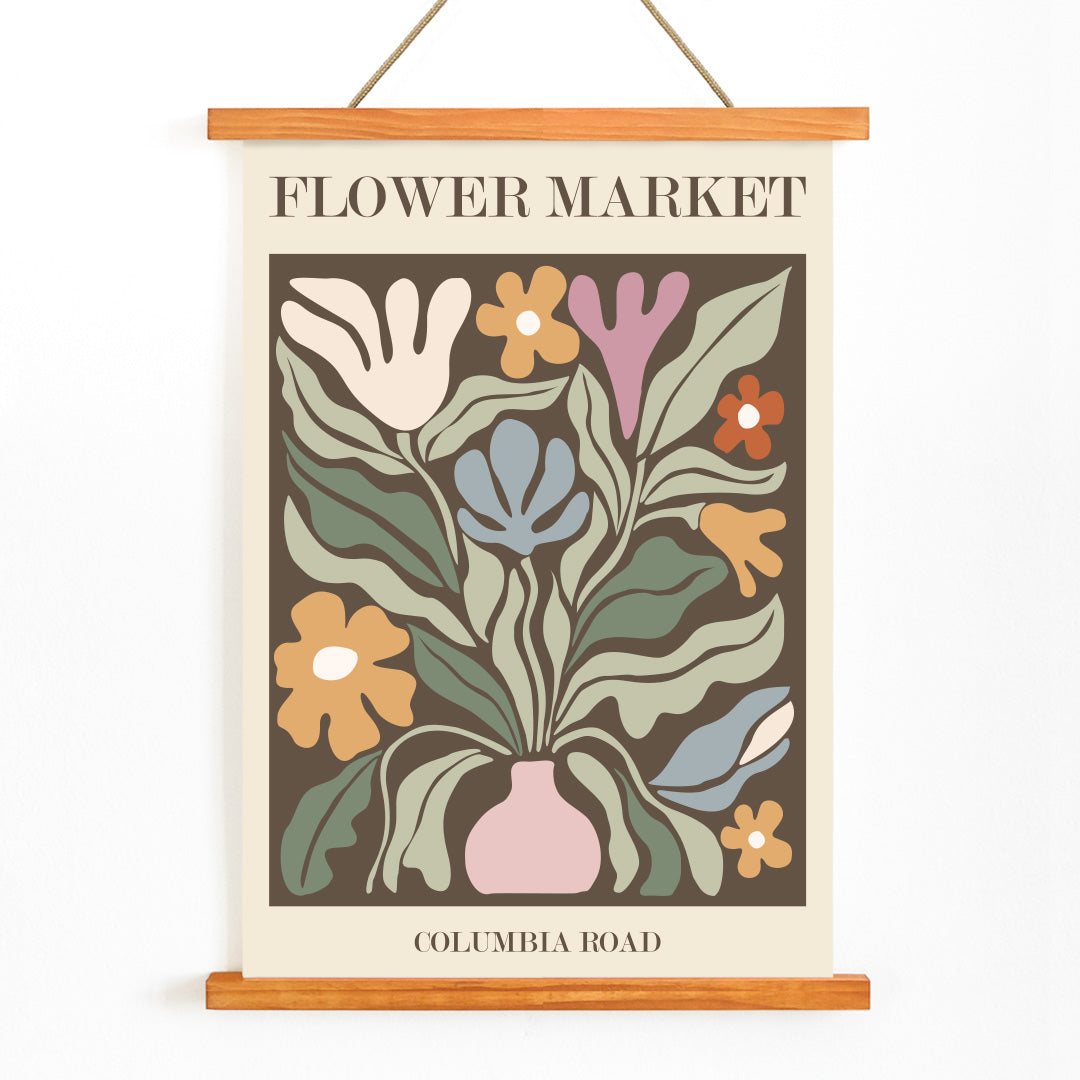 , with wooden magnetic frame on white background