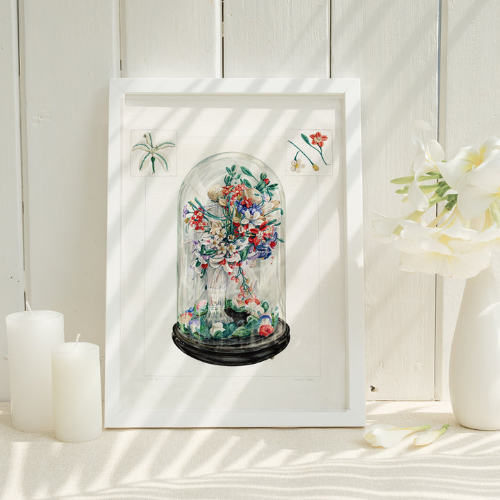 , framed and displayed in home decor