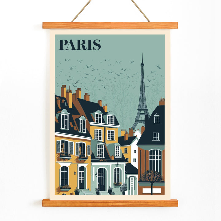 , with wooden magnetic frame on white background