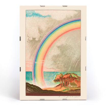 , framed and displayed in modern living room decor