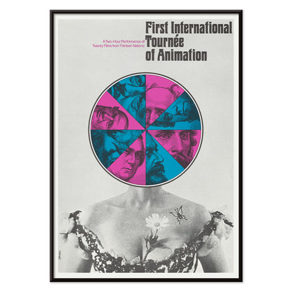 , with black aluminium frame on white background